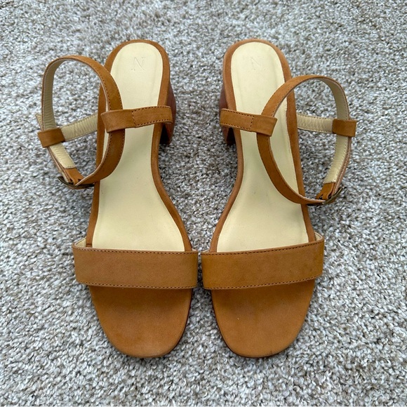 Nisolo Shoes - Nisolo Lucia Tan Leather Block Heel Sandals Size 8